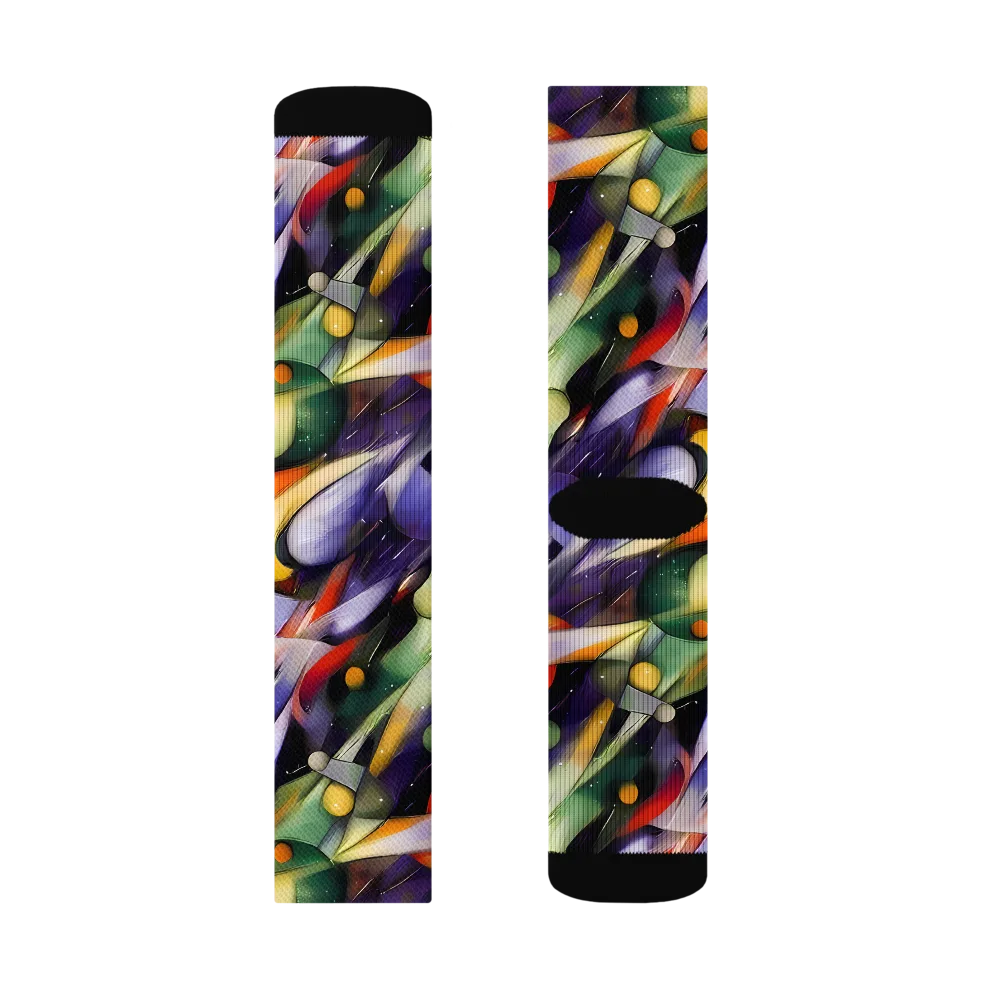 The Painted Pulse on Socks — Left Sock