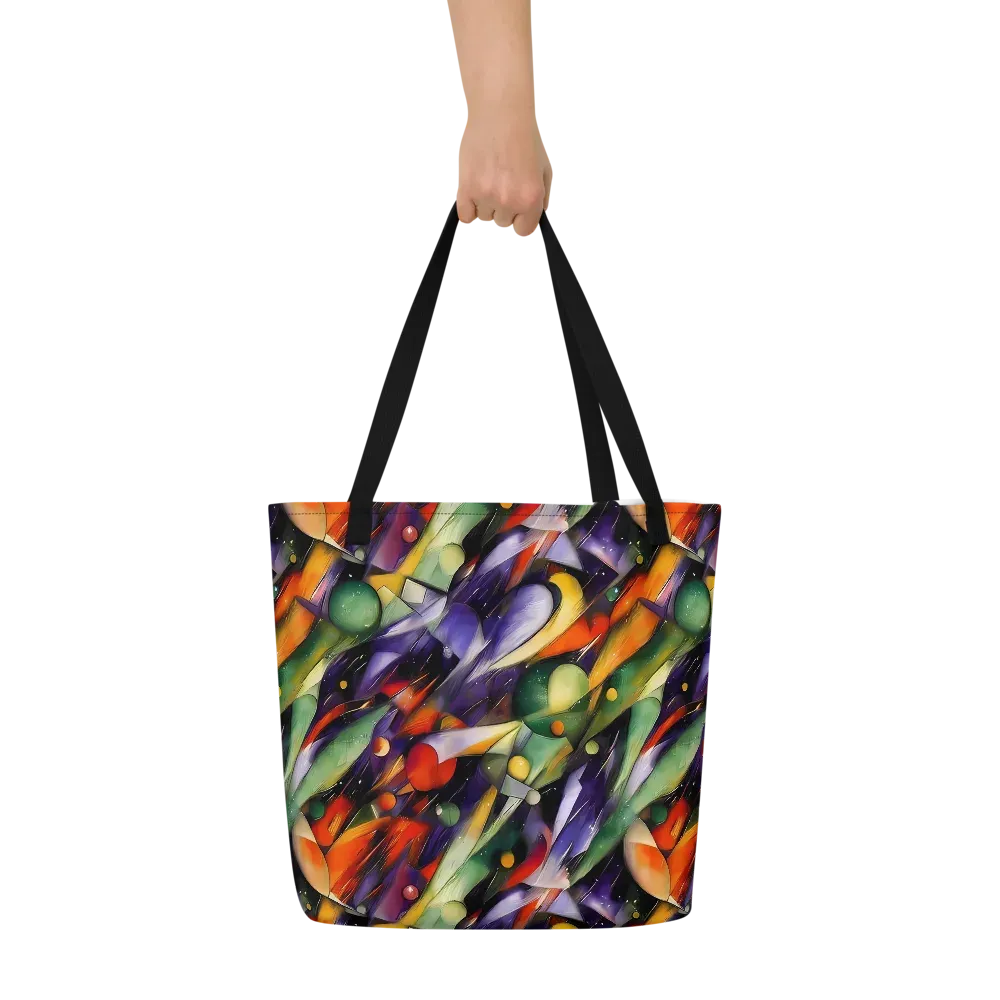 The Painted Pulse on Large Tote Bag W/ Pocket — Front