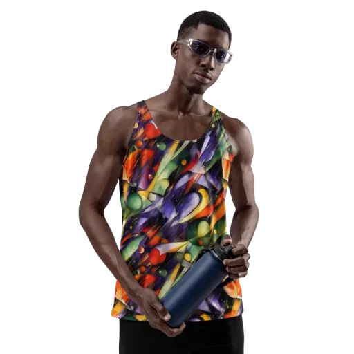 The Painted Pulse on a Men's Tank Top