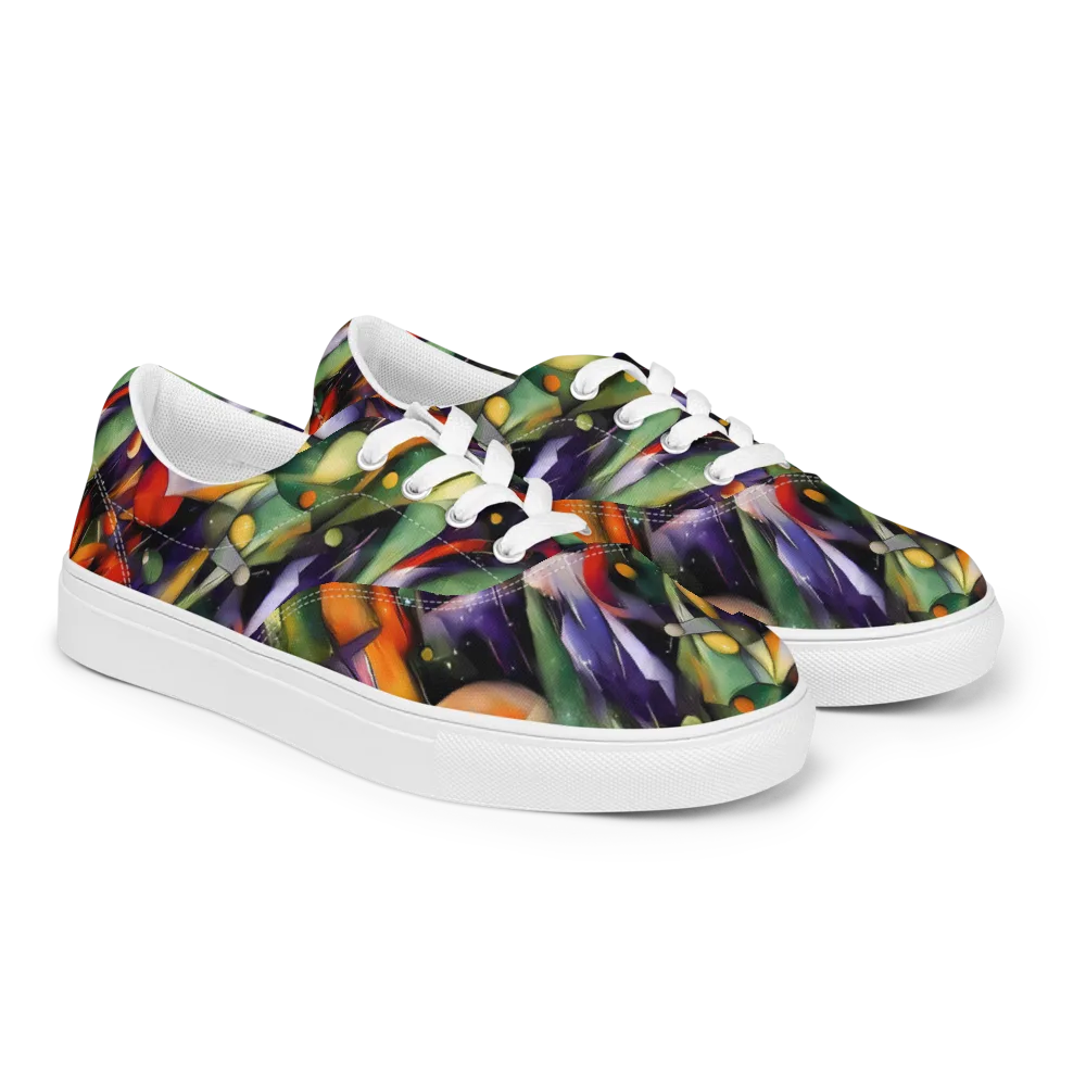 The Painted Pulse on Men's Lace-Up Canvas Shoes — Right Front