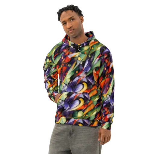 The Painted Pulse on a Cotton Hoodie