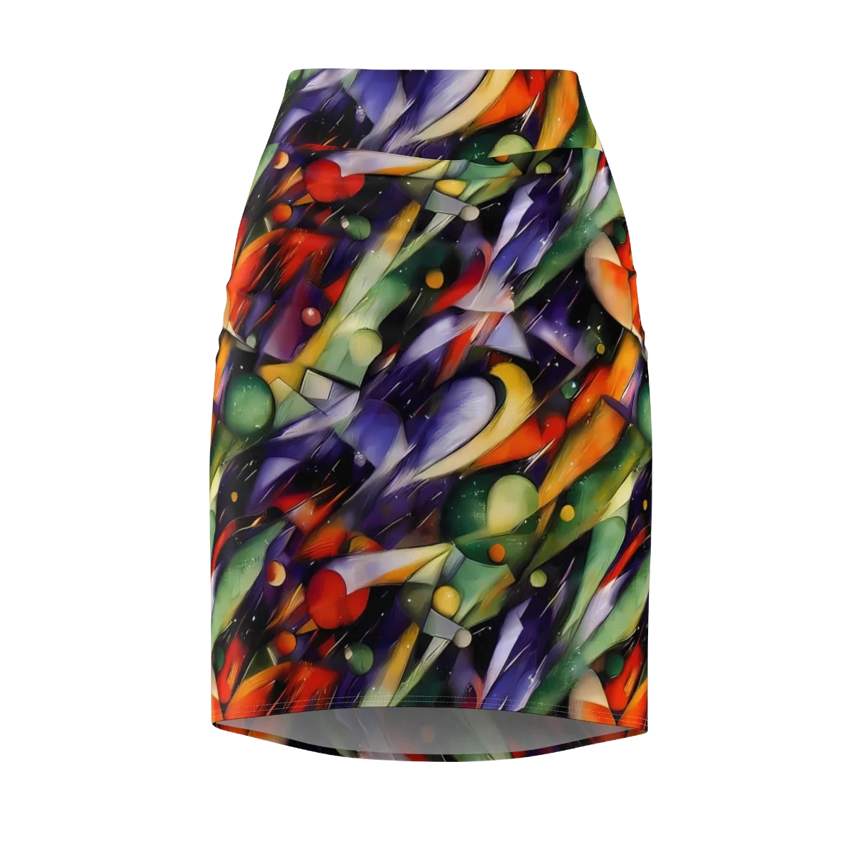 The Painted Pulse on Pencil Skirt — Front