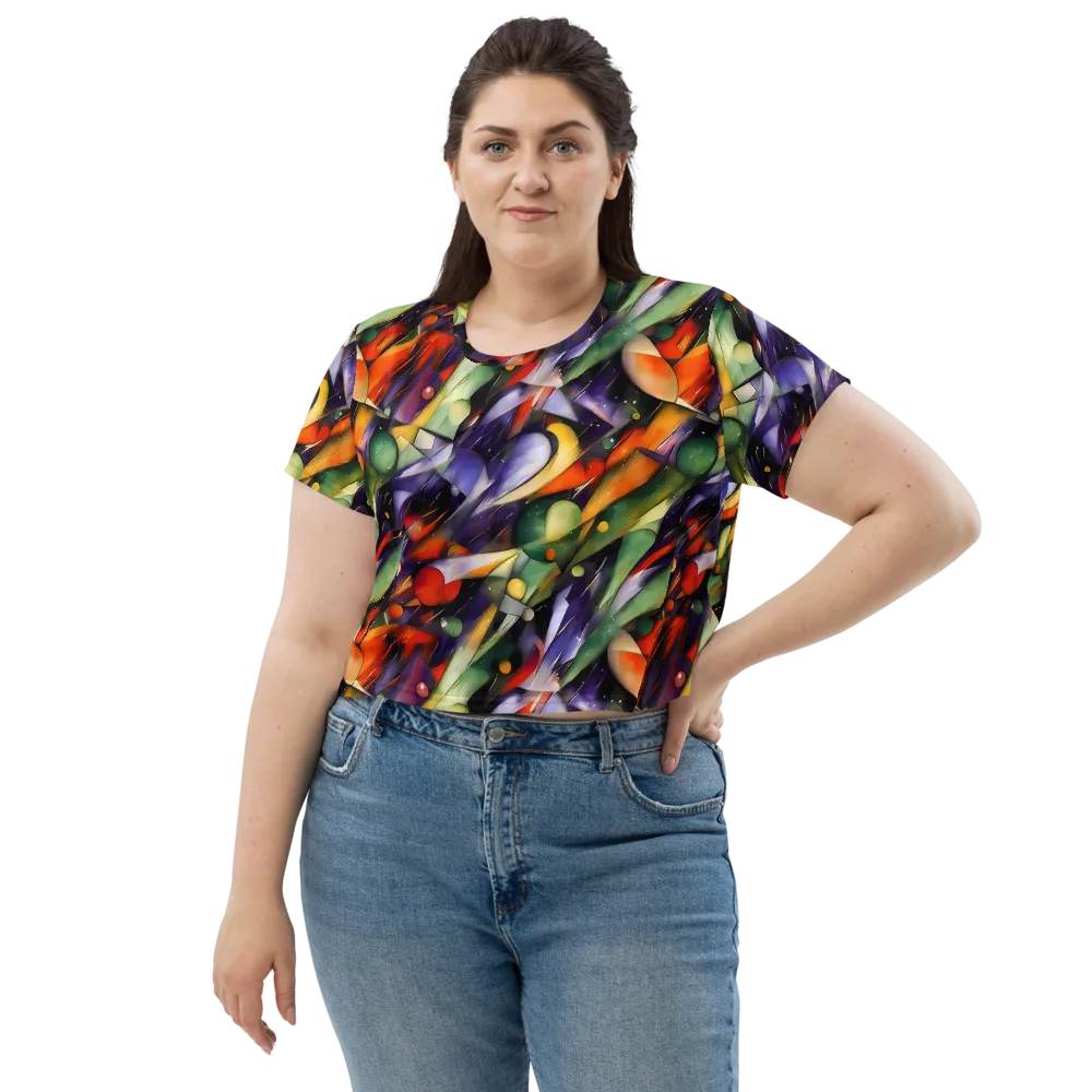 The Painted Pulse on Crop Tee — Front