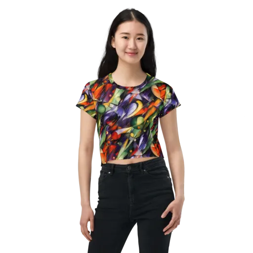 The Painted Pulse on a Crop Tee