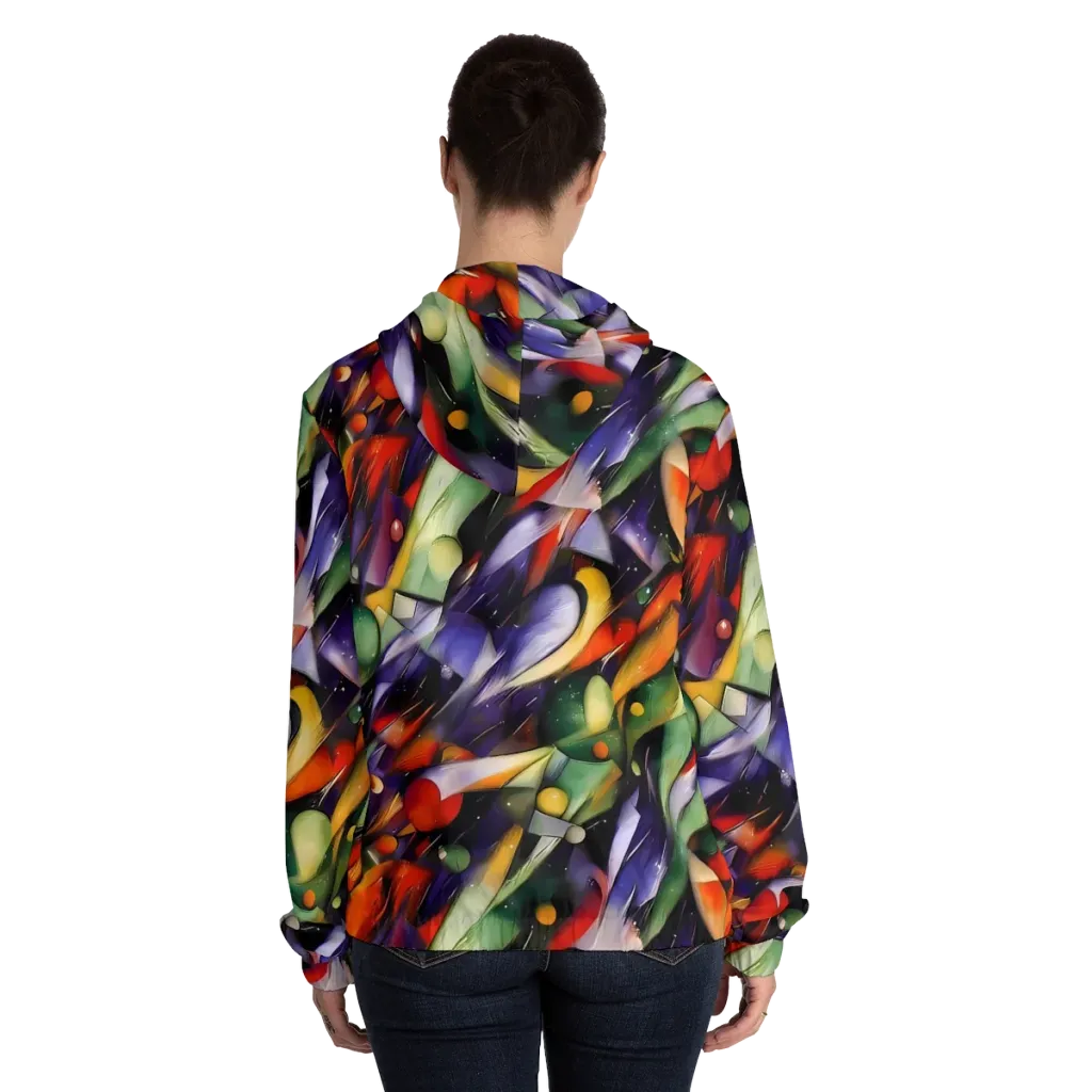 The Painted Pulse on Women's Full-Zip Hoodie — Back On Person