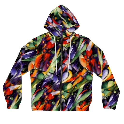 The Painted Pulse on a Women's Full-Zip Hoodie