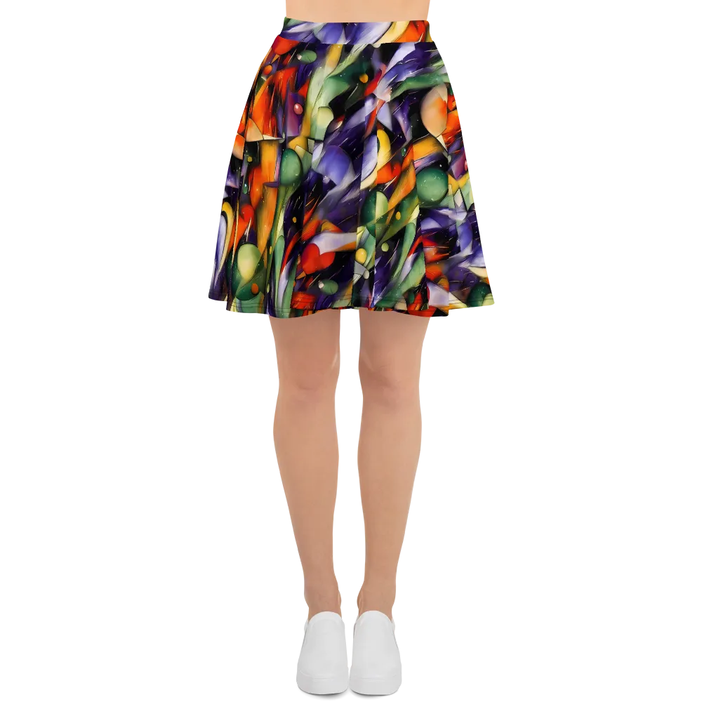 The Painted Pulse on Skater Skirt — Front