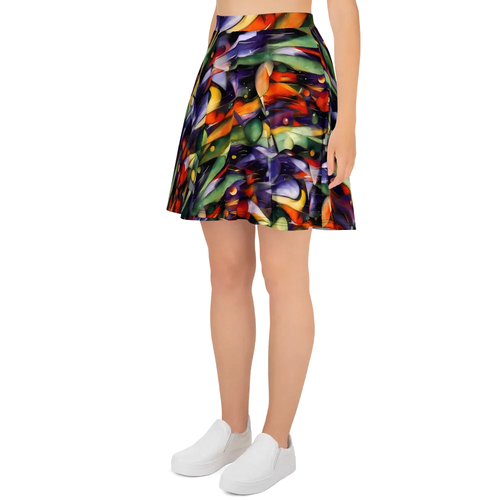 The Painted Pulse on Skater Skirt — Left
