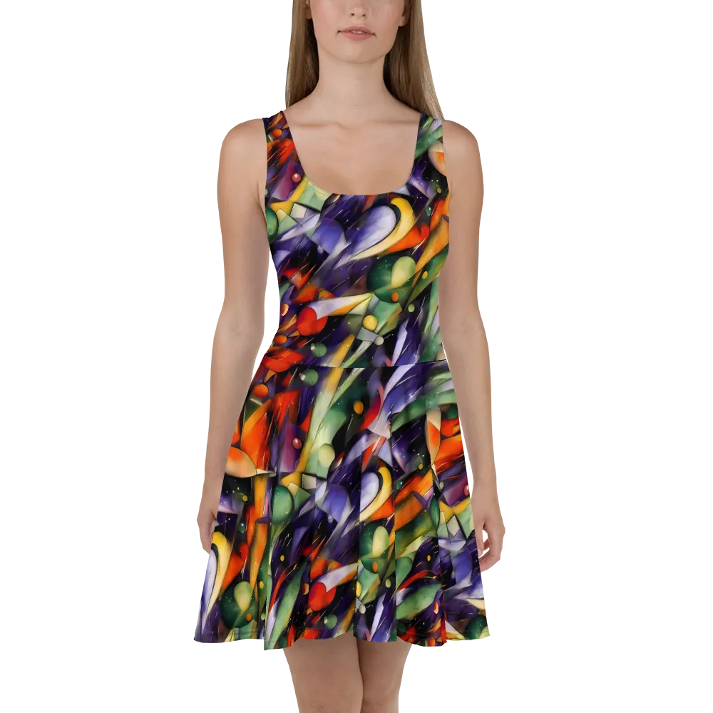 The Painted Pulse on Skater Dress — Front