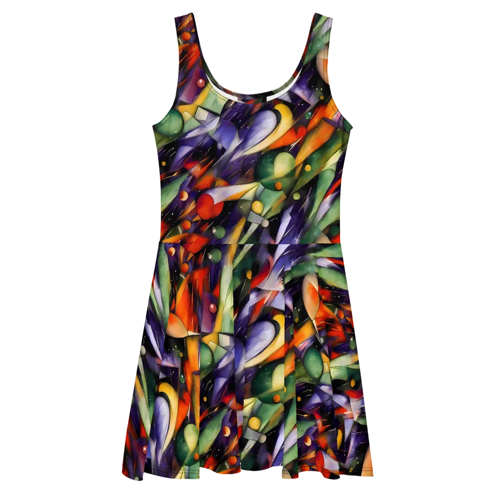 The Painted Pulse on Skater Dress — Front