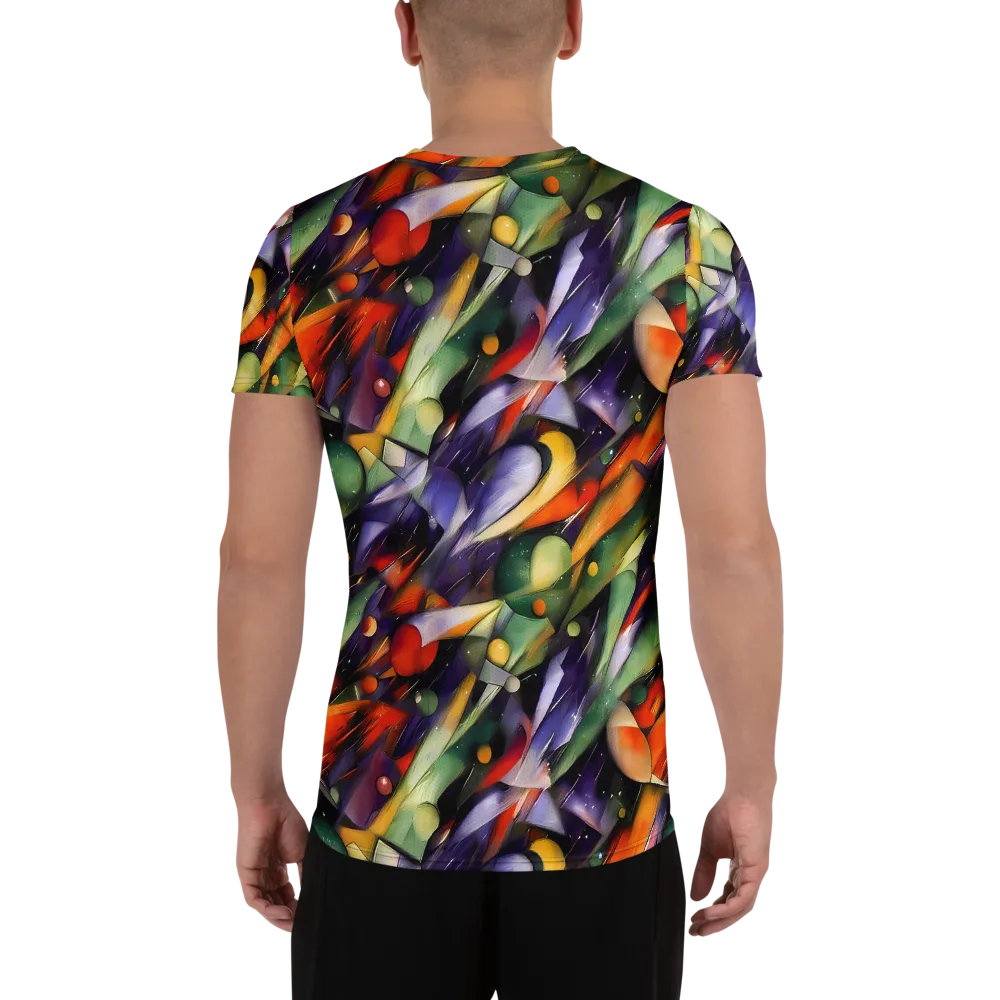 The Painted Pulse on Men's Athletic T-Shirt — Back