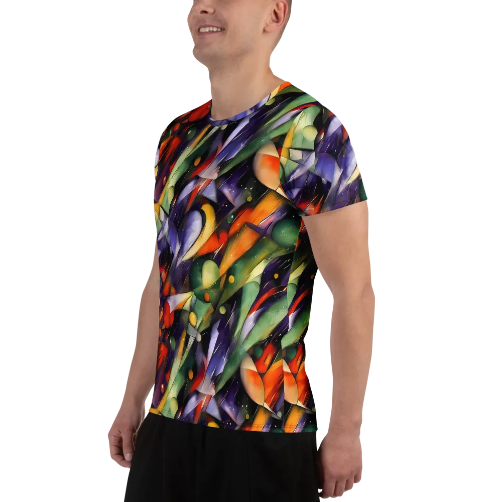 The Painted Pulse on Men's Athletic T-Shirt — Left