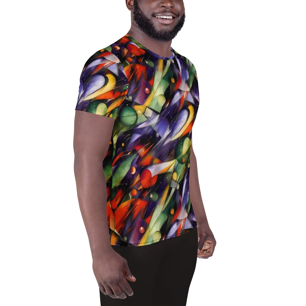 The Painted Pulse on Men's Athletic T-Shirt — Right