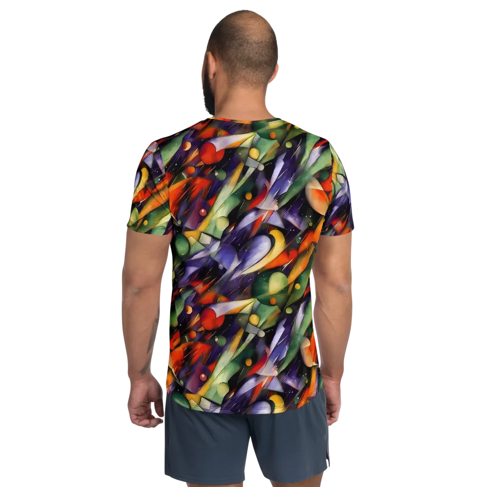 The Painted Pulse on Men's Athletic T-Shirt — Back