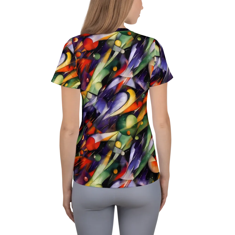 The Painted Pulse on Women's Athletic T-Shirt — Back