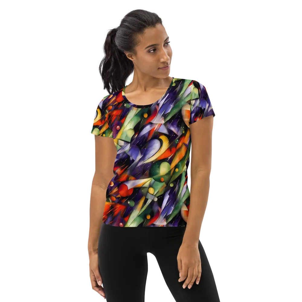The Painted Pulse on Women's Athletic T-Shirt — Front