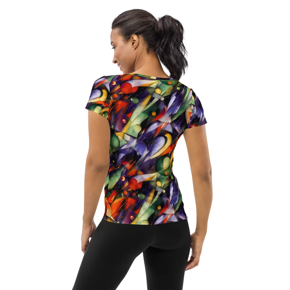 The Painted Pulse on Women's Athletic T-Shirt — Back
