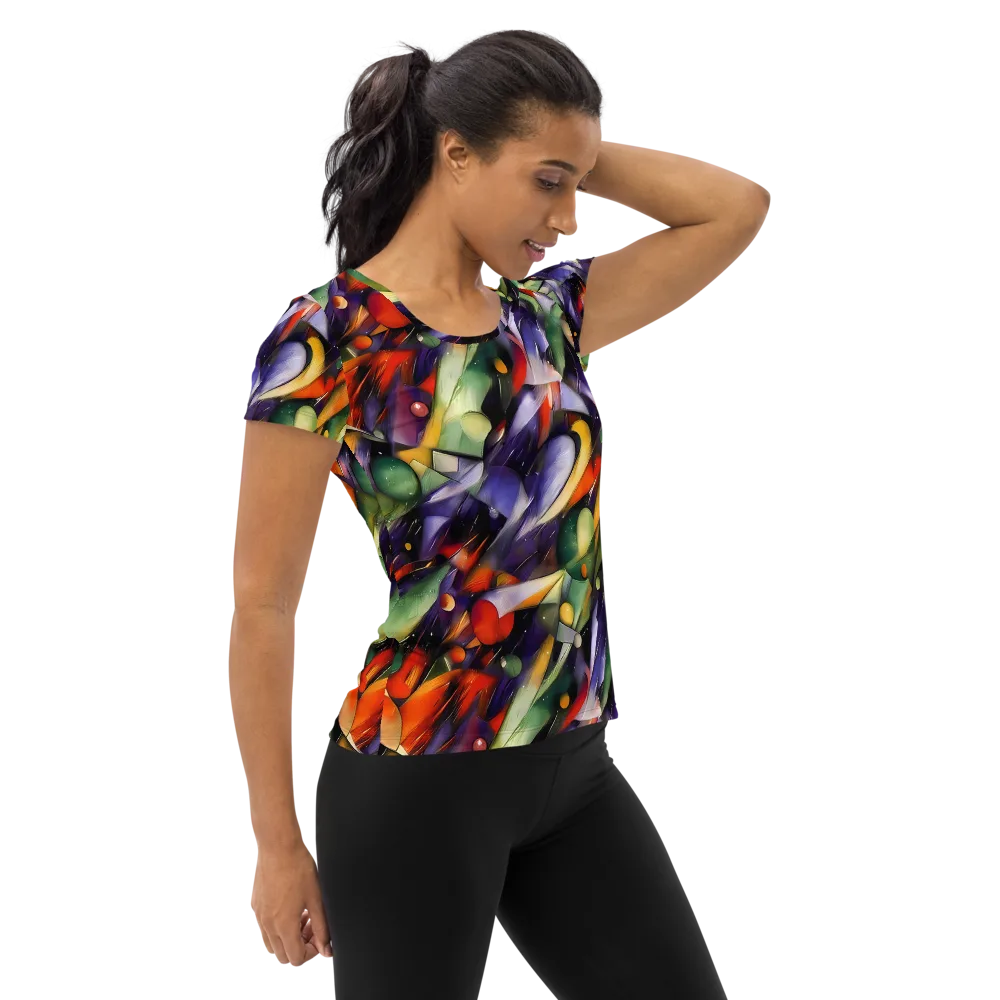 The Painted Pulse on Women's Athletic T-Shirt — Right