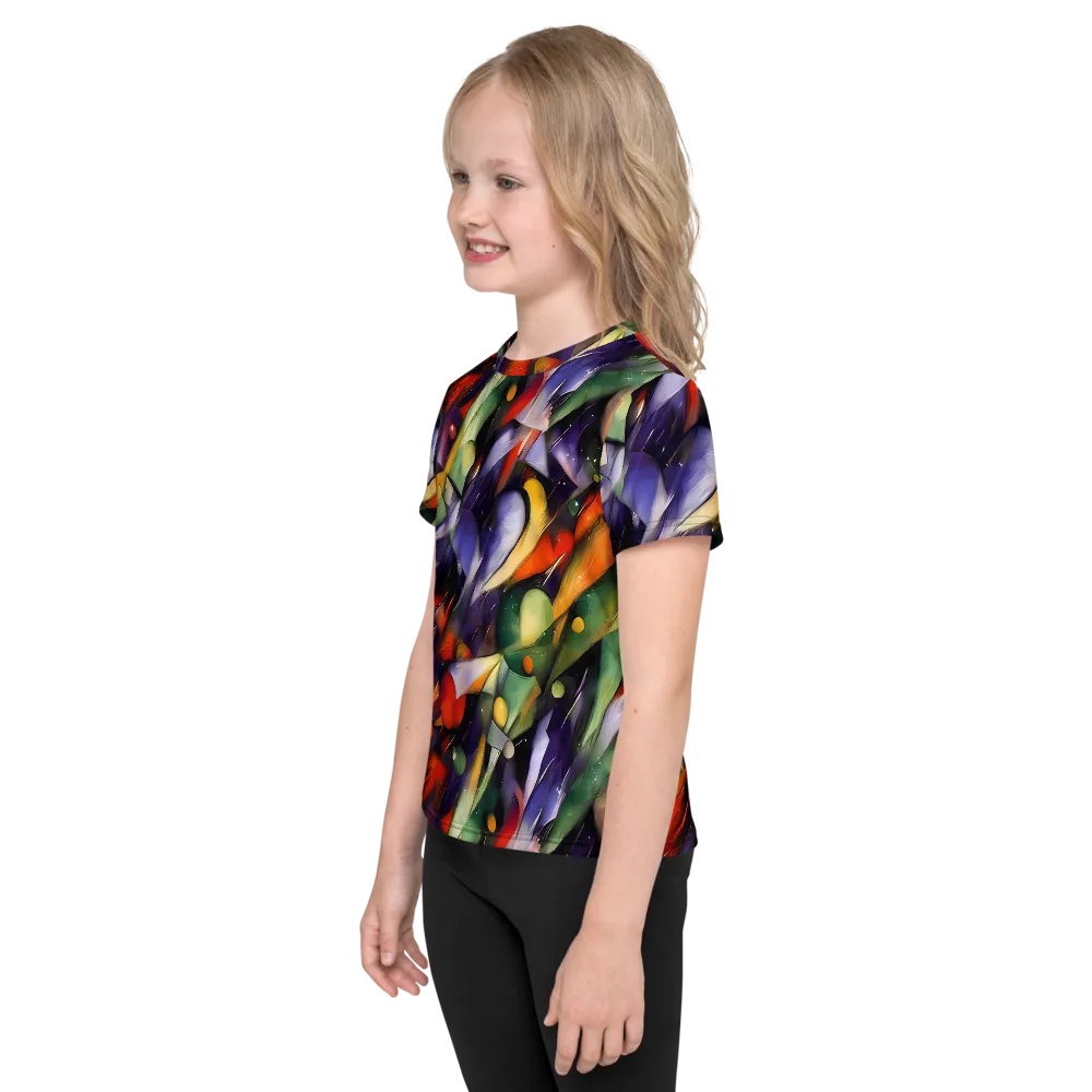 The Painted Pulse on Kids Crew Neck T-Shirt — Left