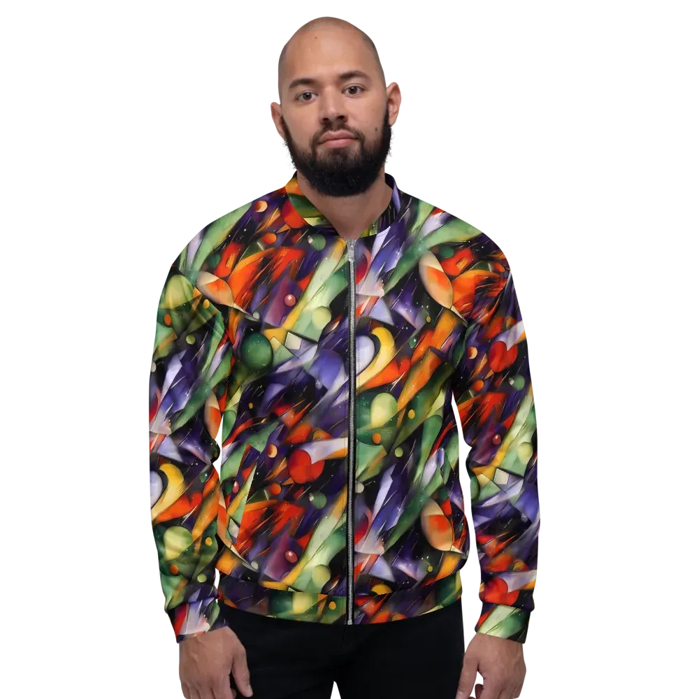 The Painted Pulse on Bomber Jacket — Front