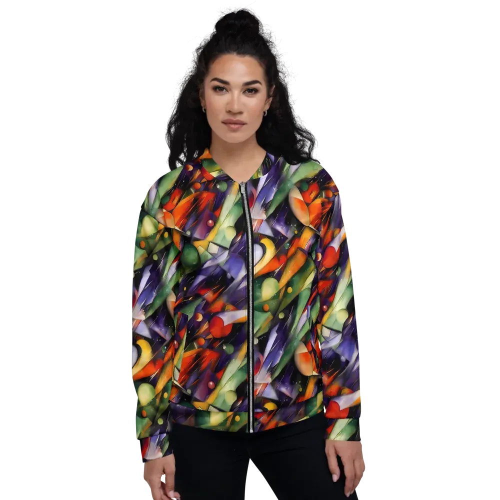 The Painted Pulse on Bomber Jacket — Front