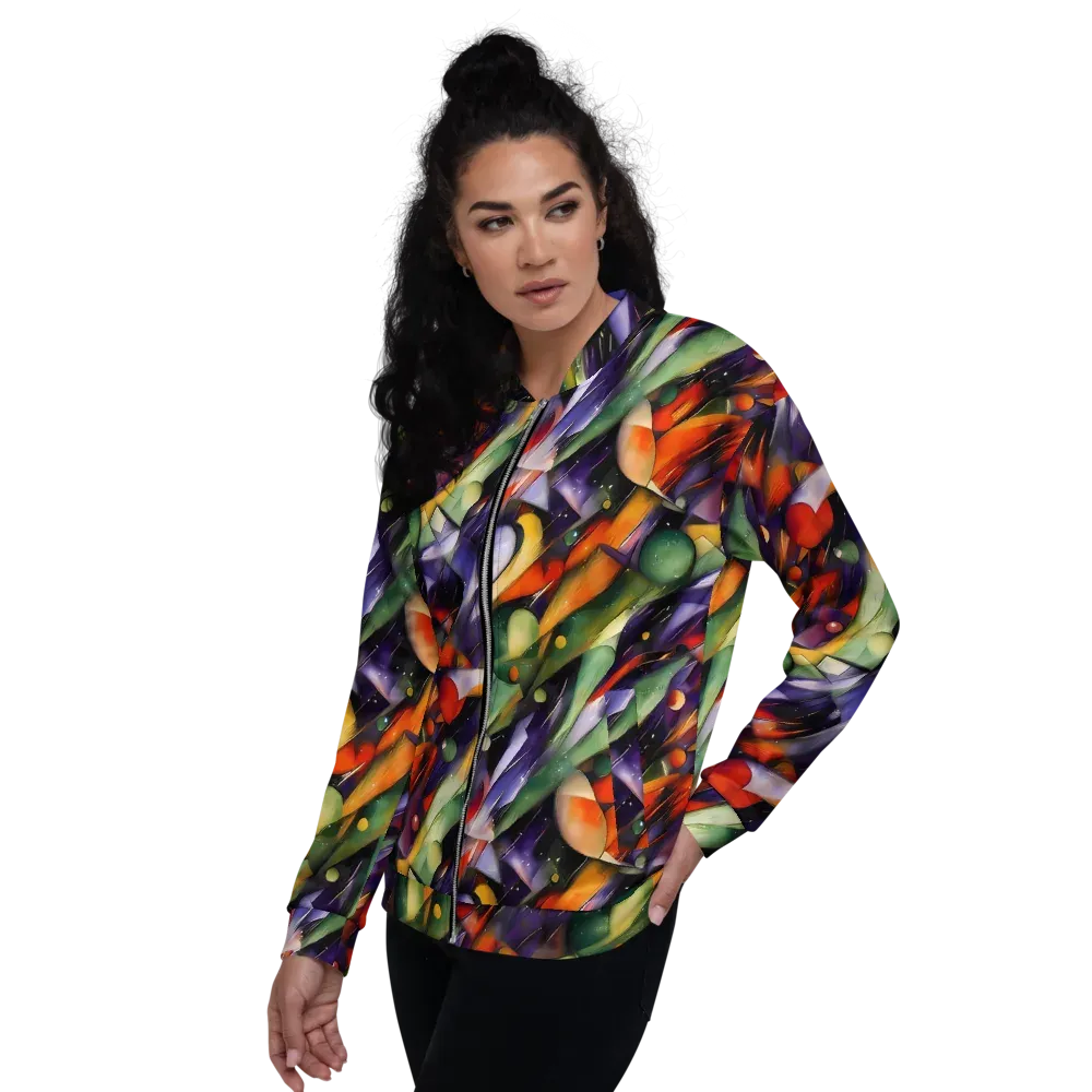 The Painted Pulse on Bomber Jacket — Left