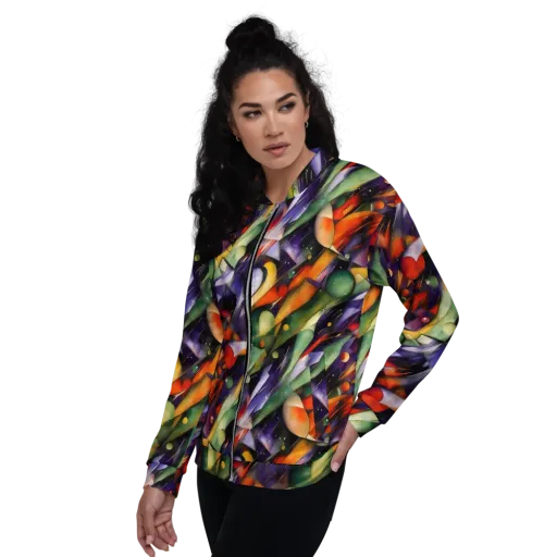 The Painted Pulse on a Bomber Jacket