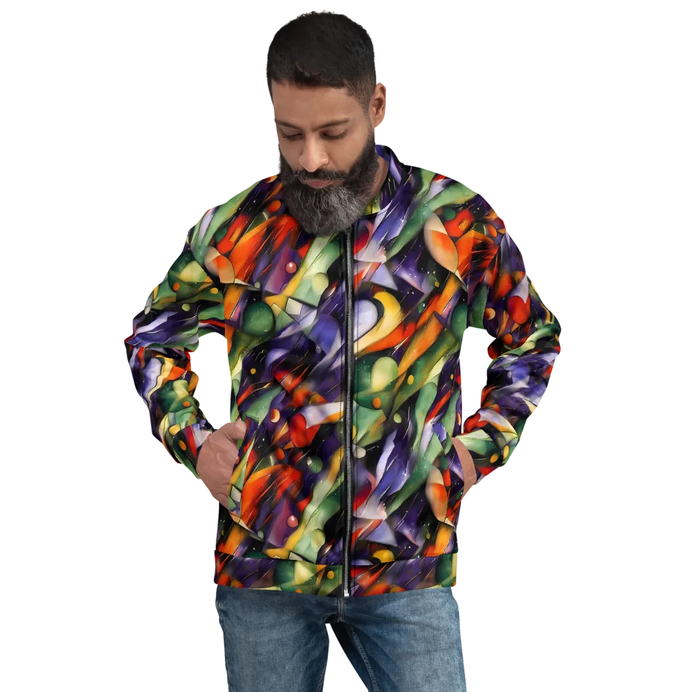 The Painted Pulse on Bomber Jacket — Front