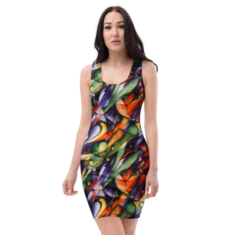The Painted Pulse on Bodycon Dress — Front