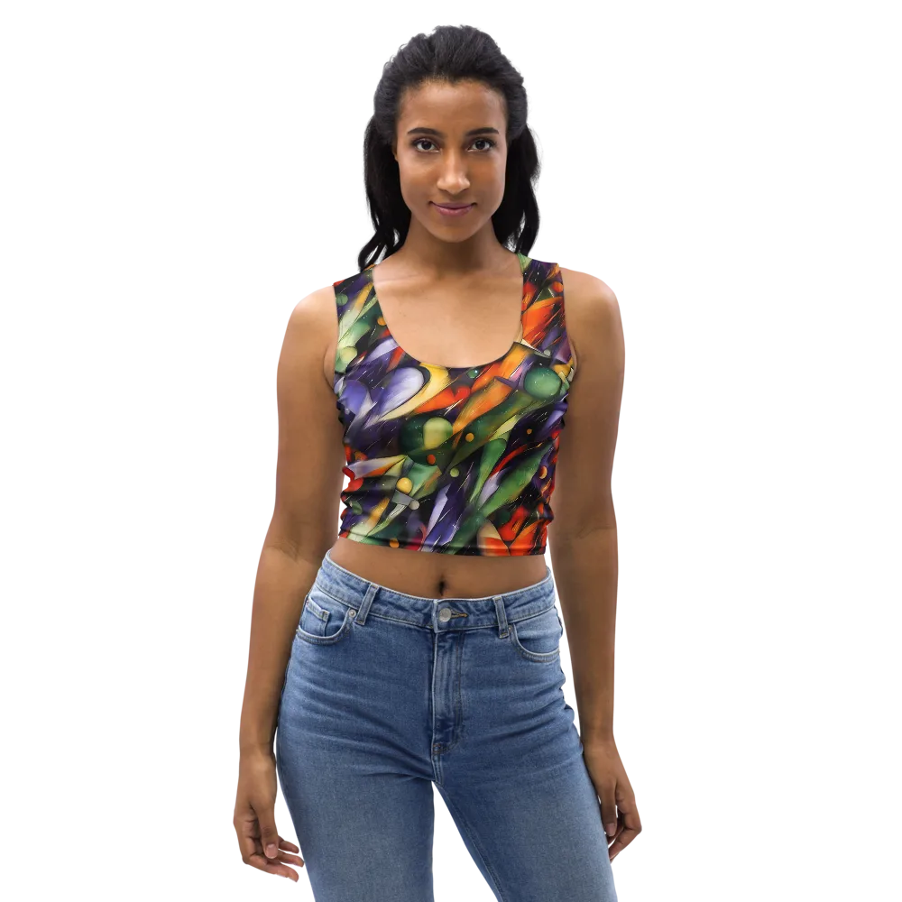 The Painted Pulse on Crop Top — Front