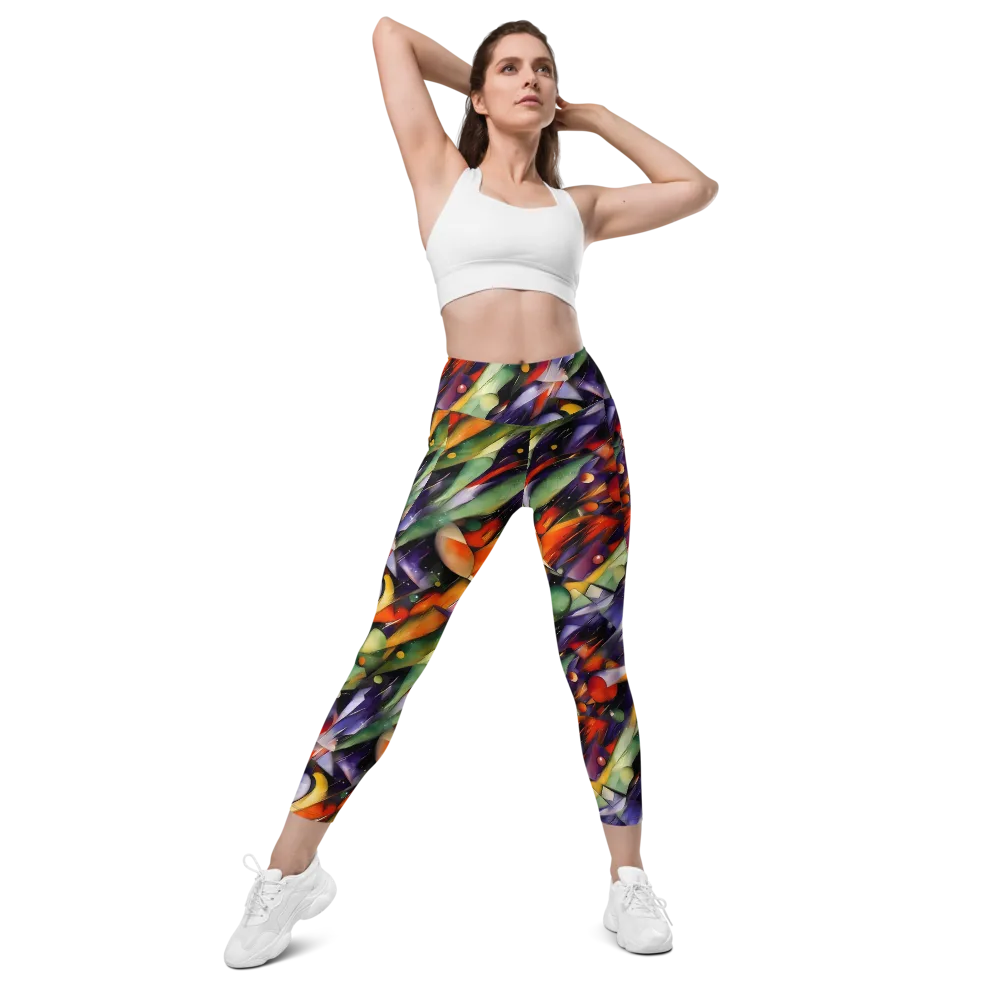 The Painted Pulse on Leggings with Pockets — Front