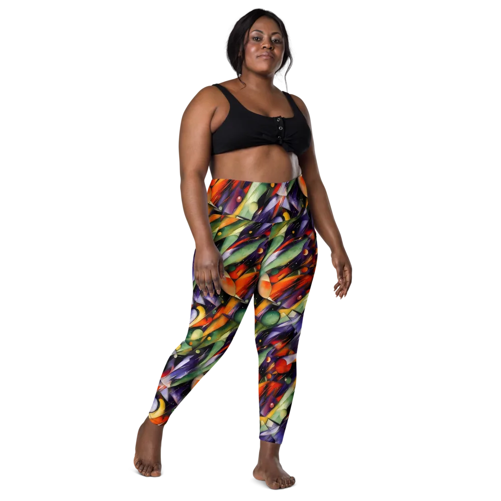 The Painted Pulse on Leggings with Pockets — Front