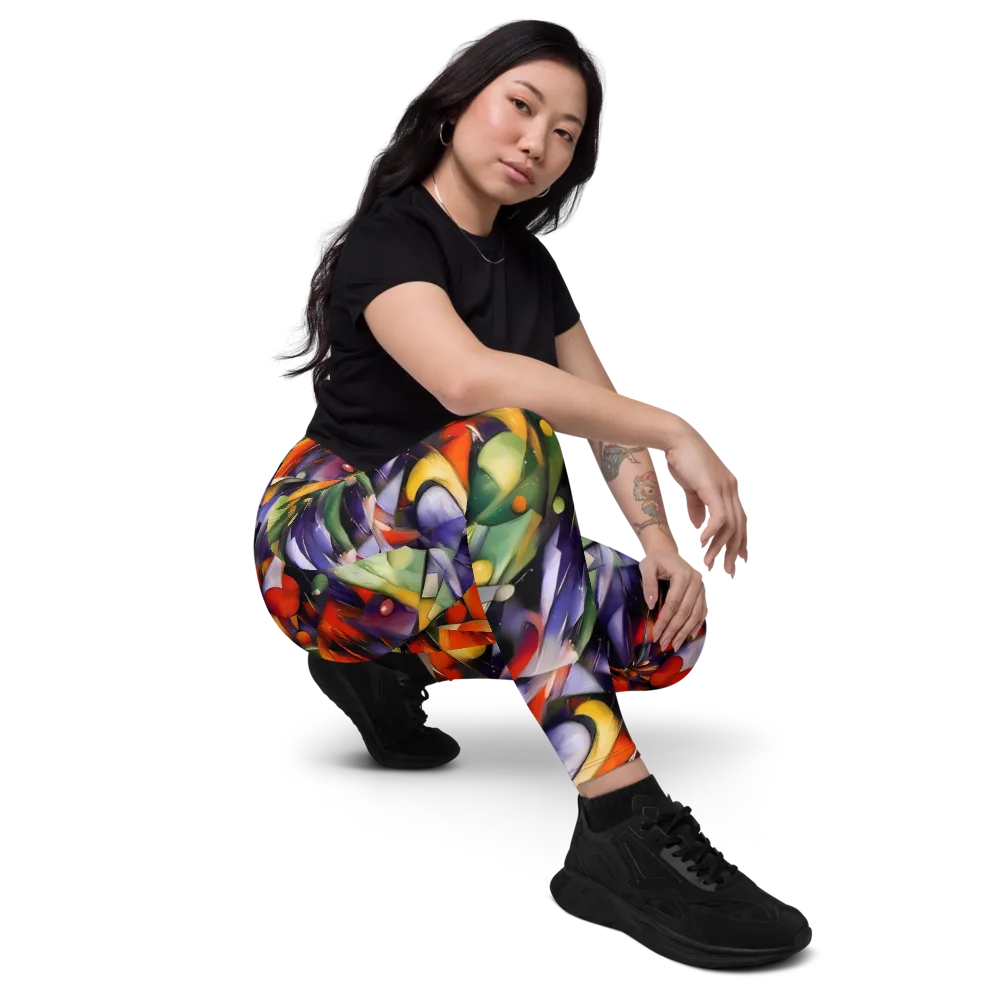 The Painted Pulse on Leggings with Pockets — Right Front