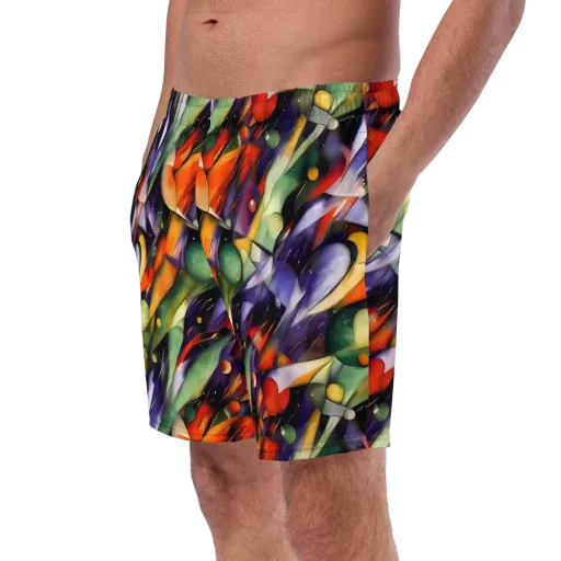 The Painted Pulse on a Swim Trunks