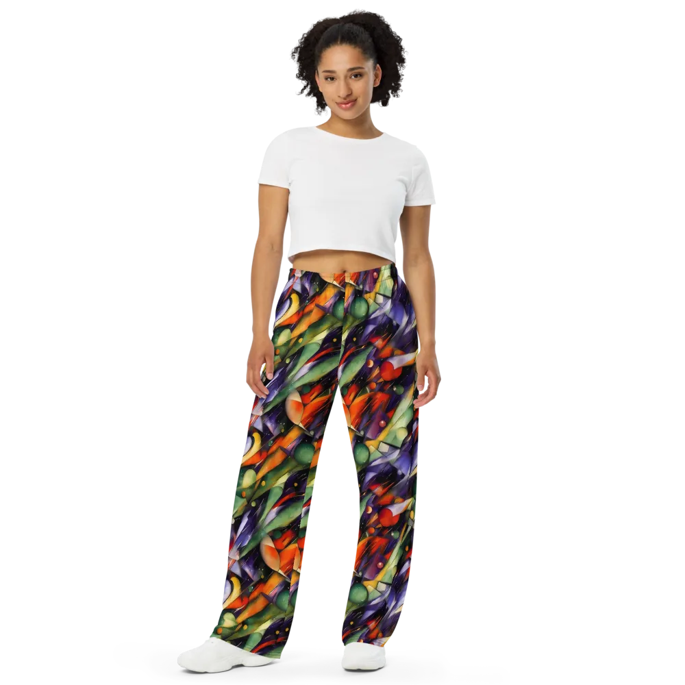 The Painted Pulse on Wide-Leg Pants — Front