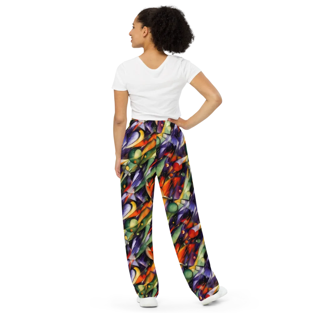 The Painted Pulse on Wide-Leg Pants — Back