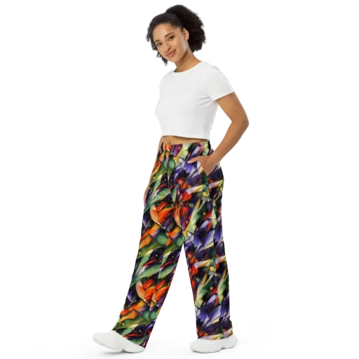 The Painted Pulse on a Wide-Leg Pants