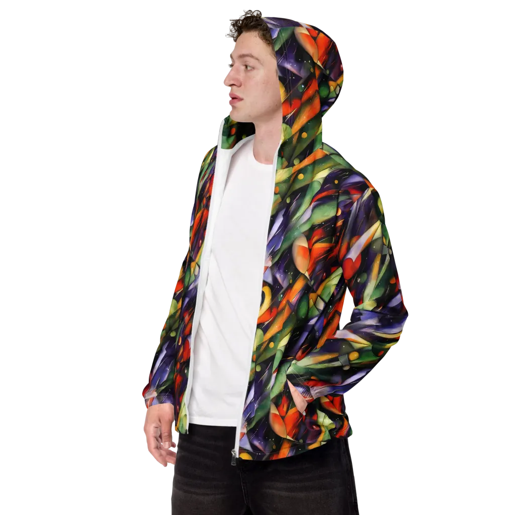 The Painted Pulse on Men's Windbreaker — Left Front