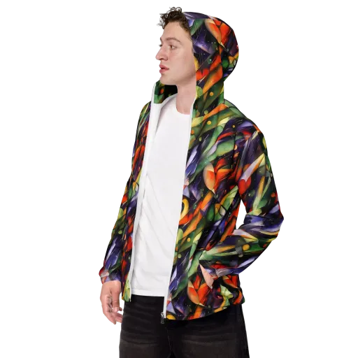 The Painted Pulse on a Men's Windbreaker