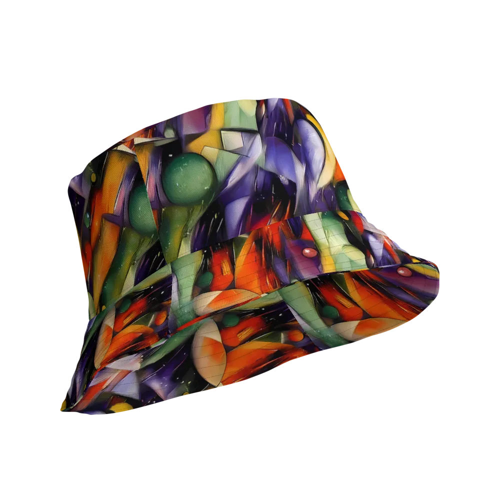 The Painted Pulse on Reversible Bucket Hat — Product details Outside