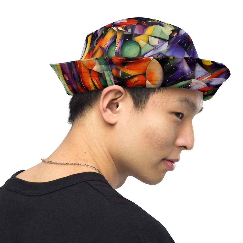 The Painted Pulse on Reversible Bucket Hat — Right Outside