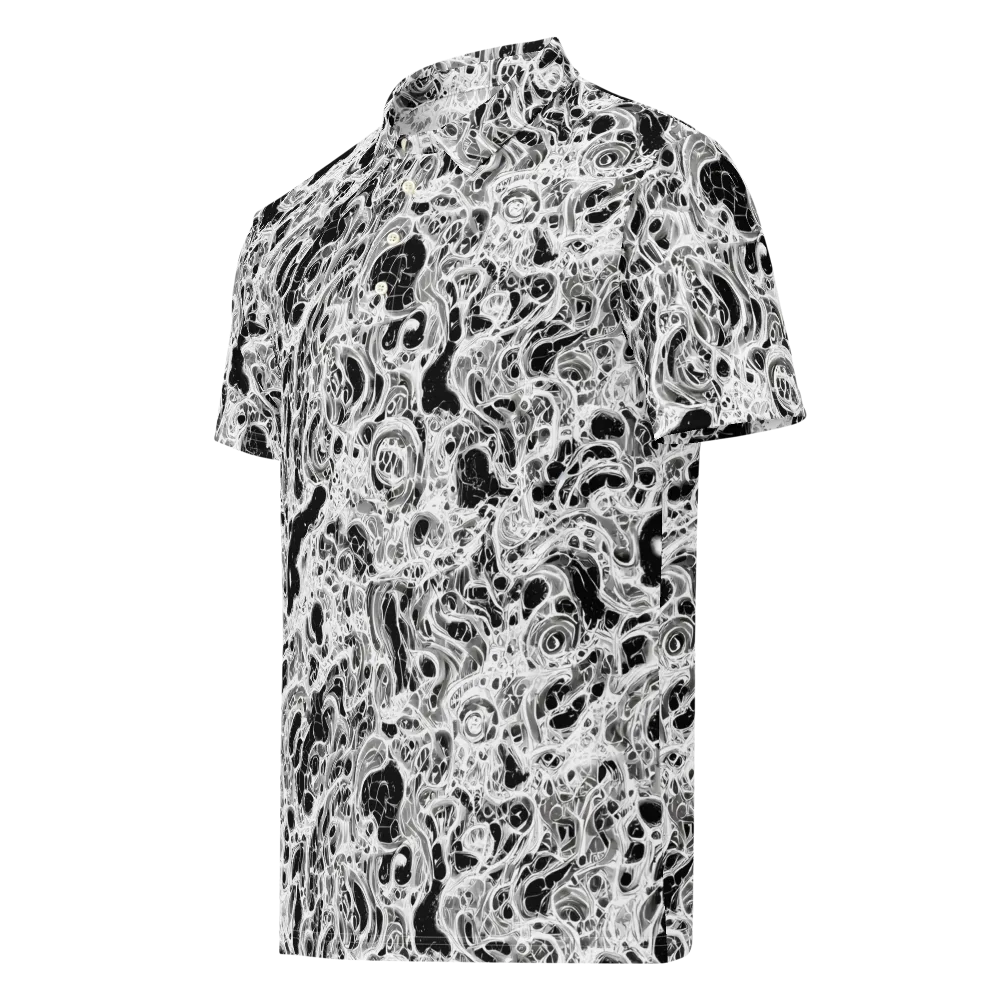 Obsidian Lace on Men's Slim Fit Polo Shirt — Left Front