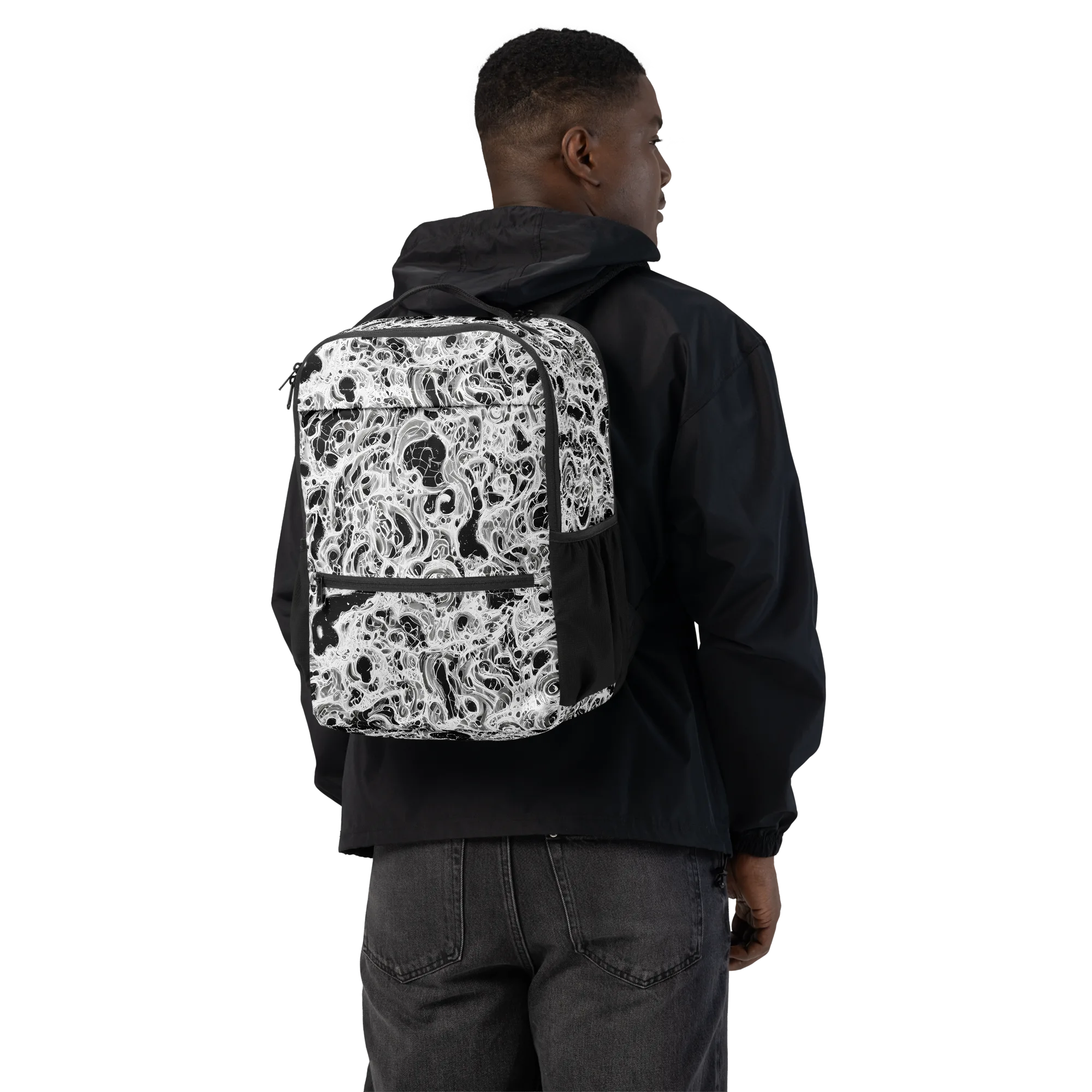 Obsidian Lace on Utility Backpack — Back
