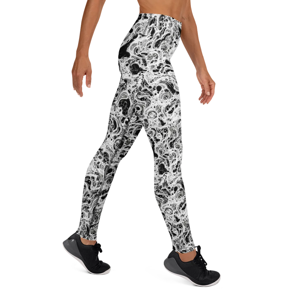 Obsidian Lace on Yoga Leggings — Right
