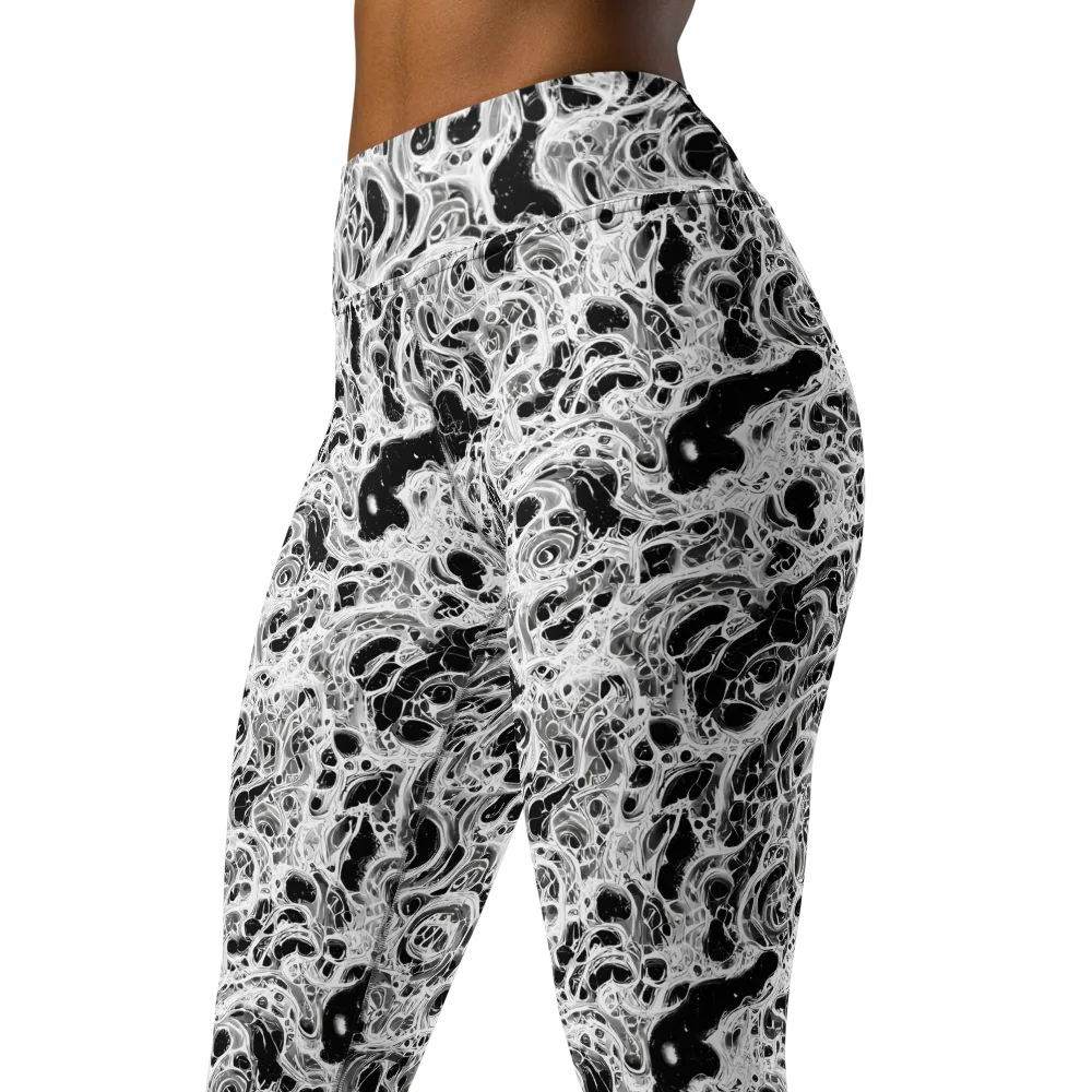 Obsidian Lace on Yoga Leggings — Left Front