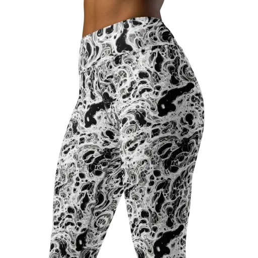 Obsidian Lace on a Yoga Leggings