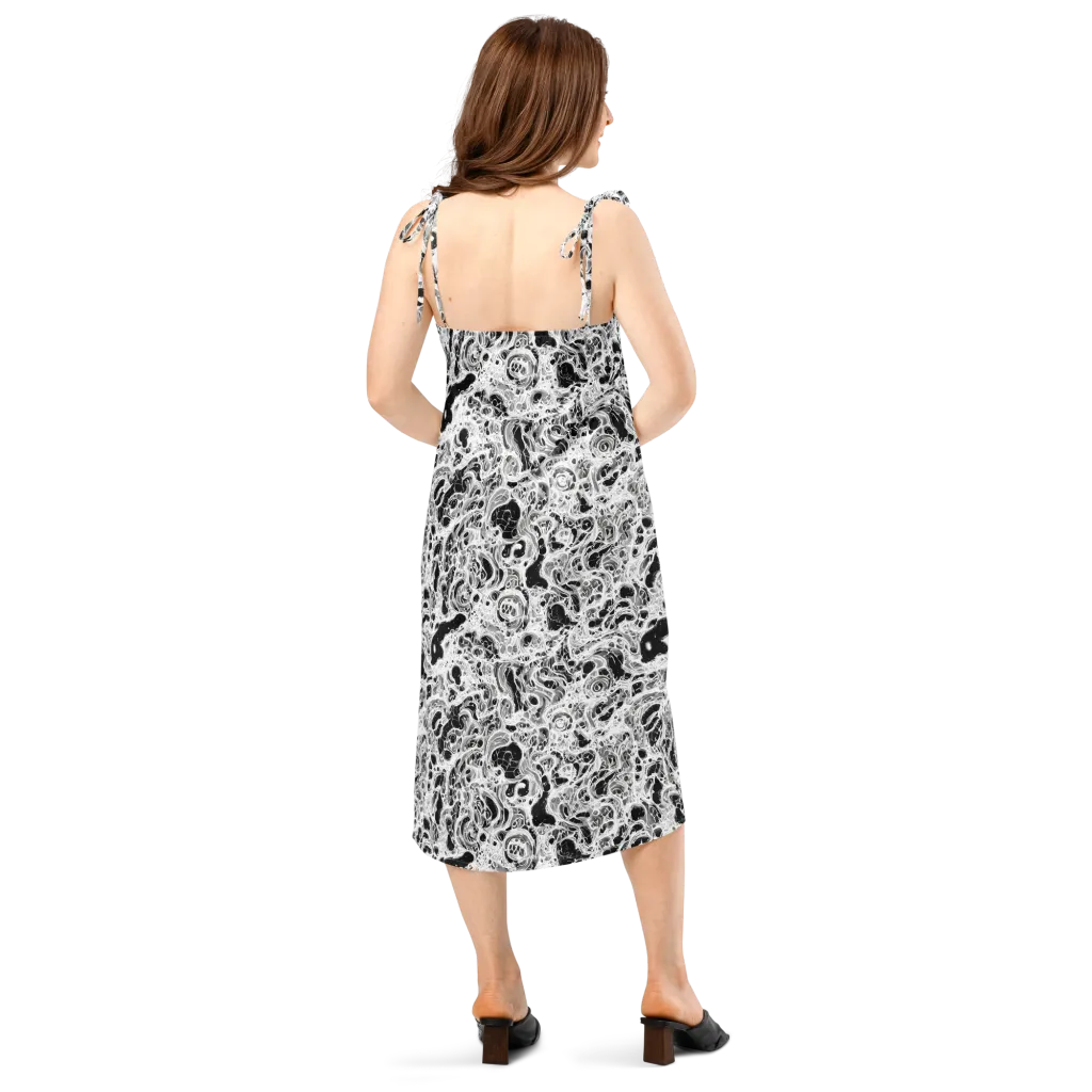Obsidian Lace on Slip Dress — Back