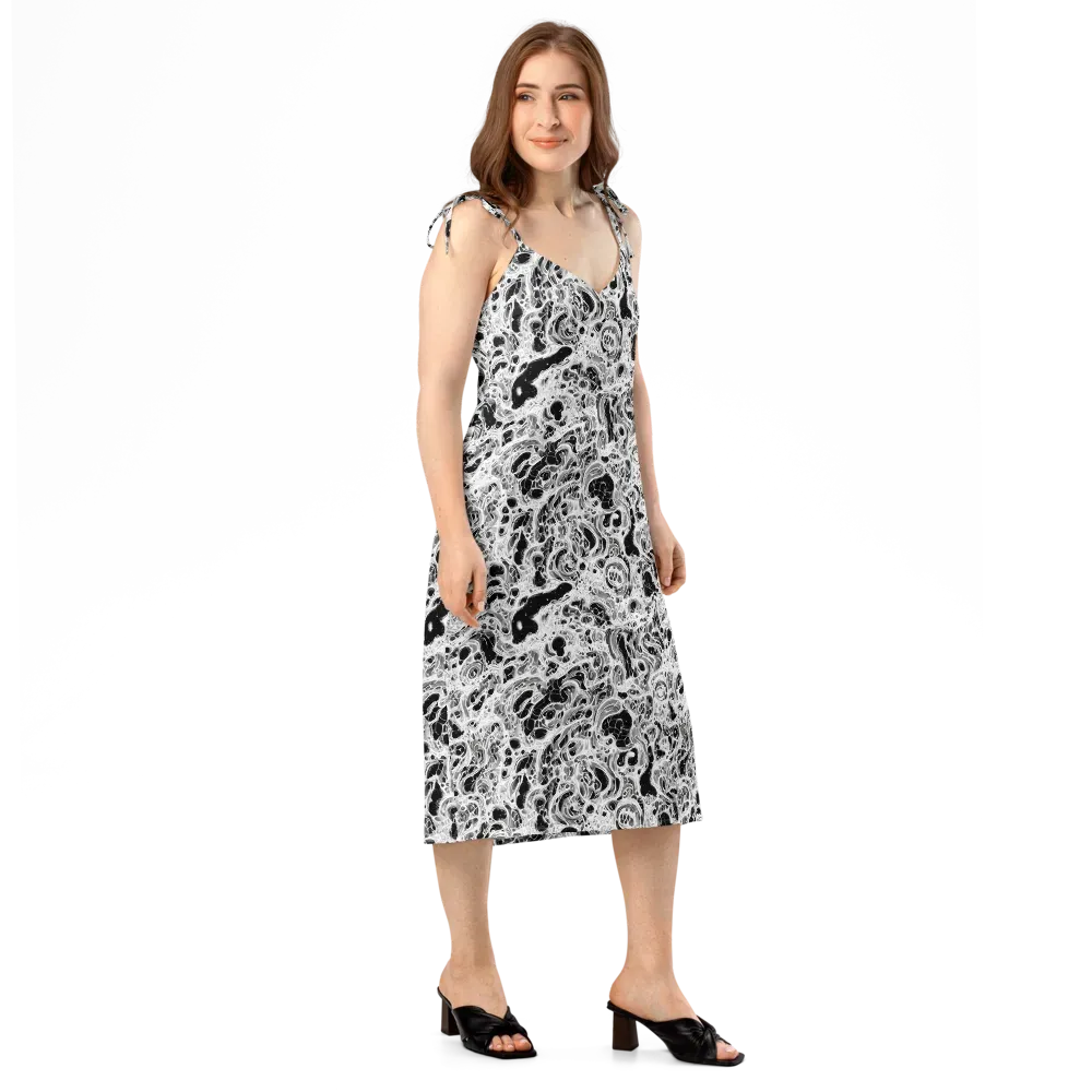 Obsidian Lace on Slip Dress — Right Front