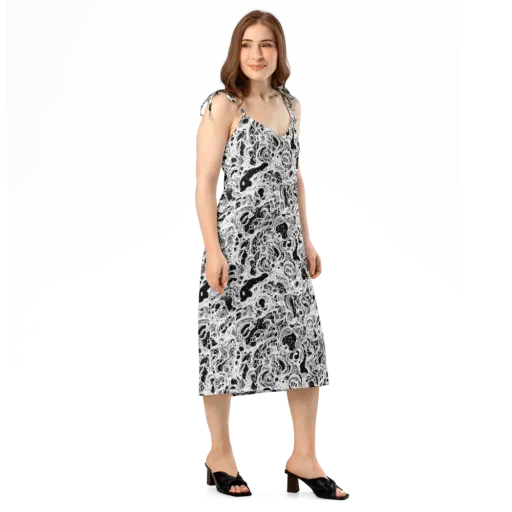 Obsidian Lace on a Slip Dress