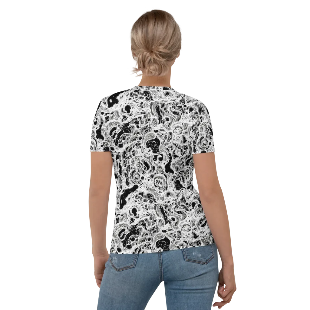 Obsidian Lace on Women's Crew Neck T-Shirt — Back